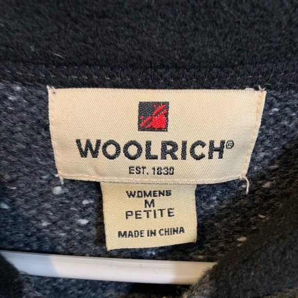 346. Woolrich 1/4 zip Grey heathered sweater & lambswool stitching MP - Picture 4 of 6